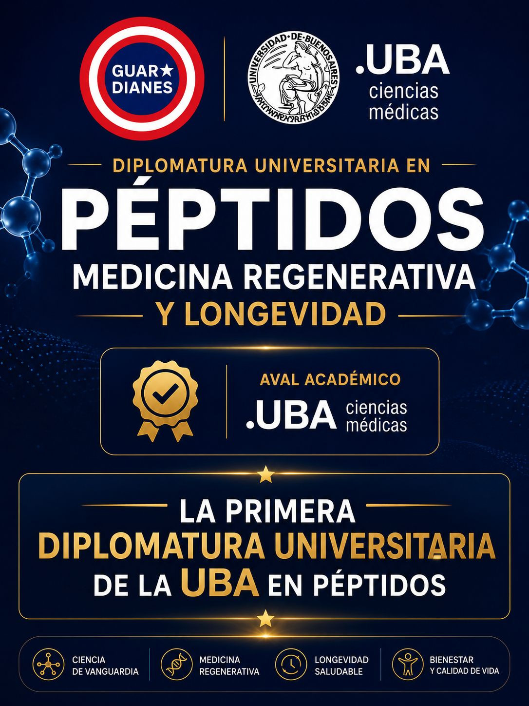 Diplomatura Universitaria en Péptidos Medicina Regenerativa y Longevidad